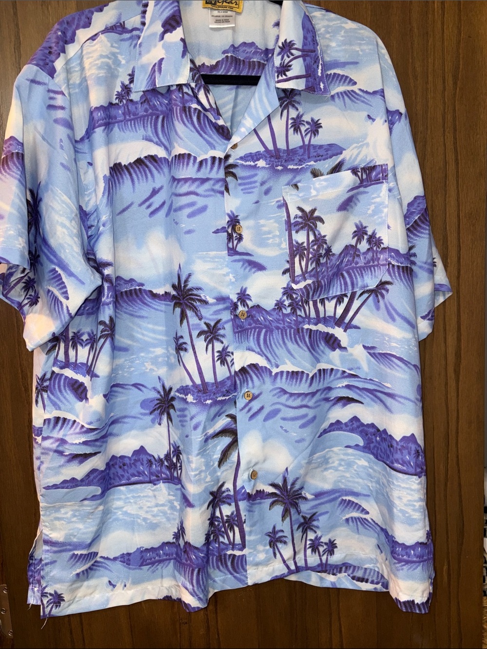Ingear Blue & White Tropical Button Down